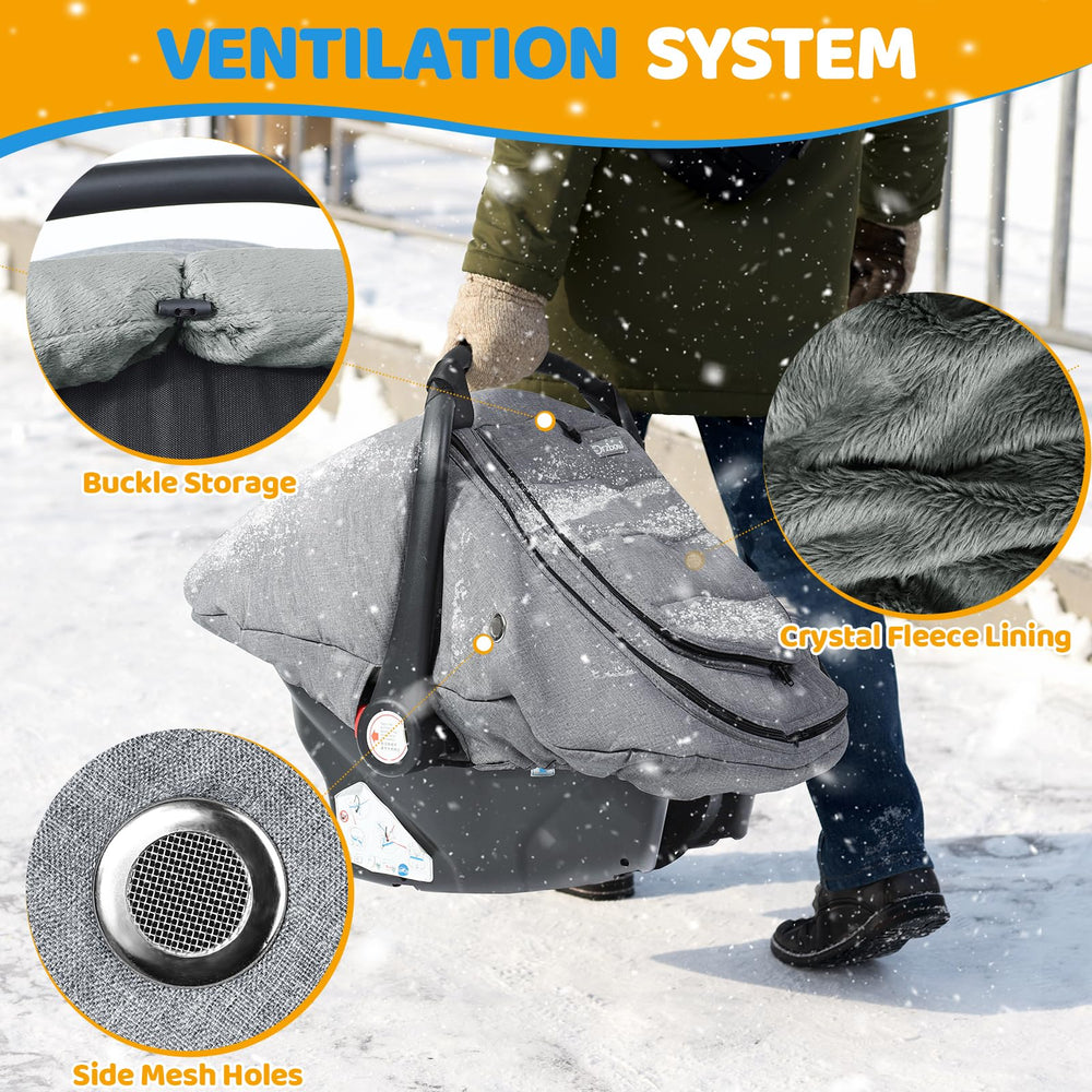 IvyWind waterproof canopy for newborn keeps rain off during trips
