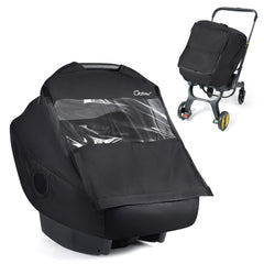 IvyWind Winter Baby Car Seat Cover window view lets you watch baby while staying warm.