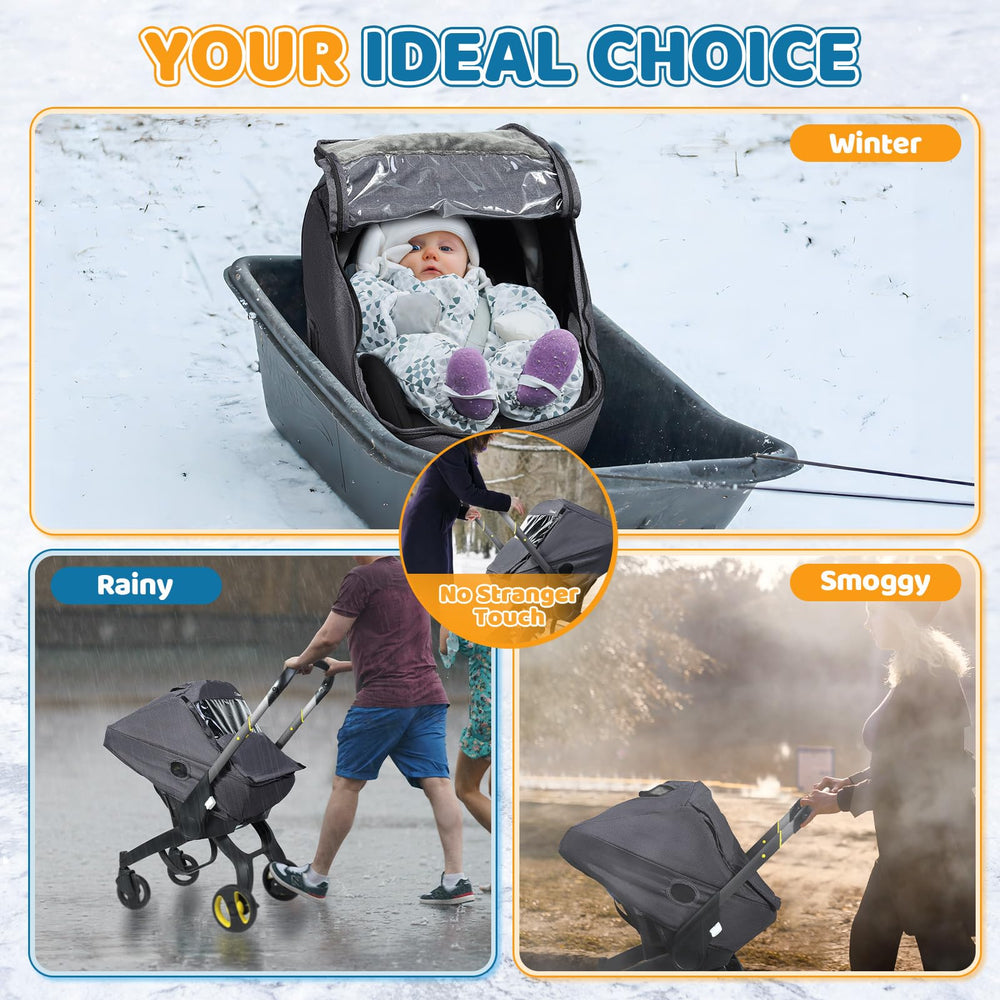 IvyWind machine-washable carseat cover tag signals easy care