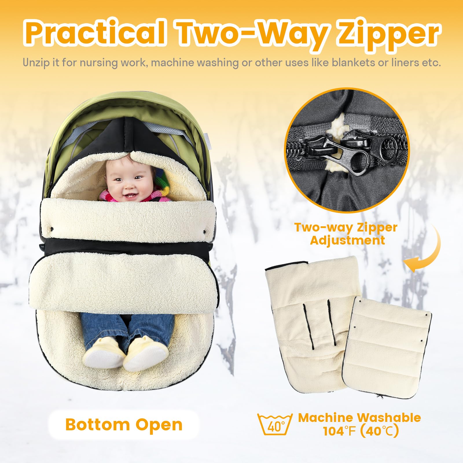 IvyWind adjustable coverage through snap-buttons tailors warmth for the day