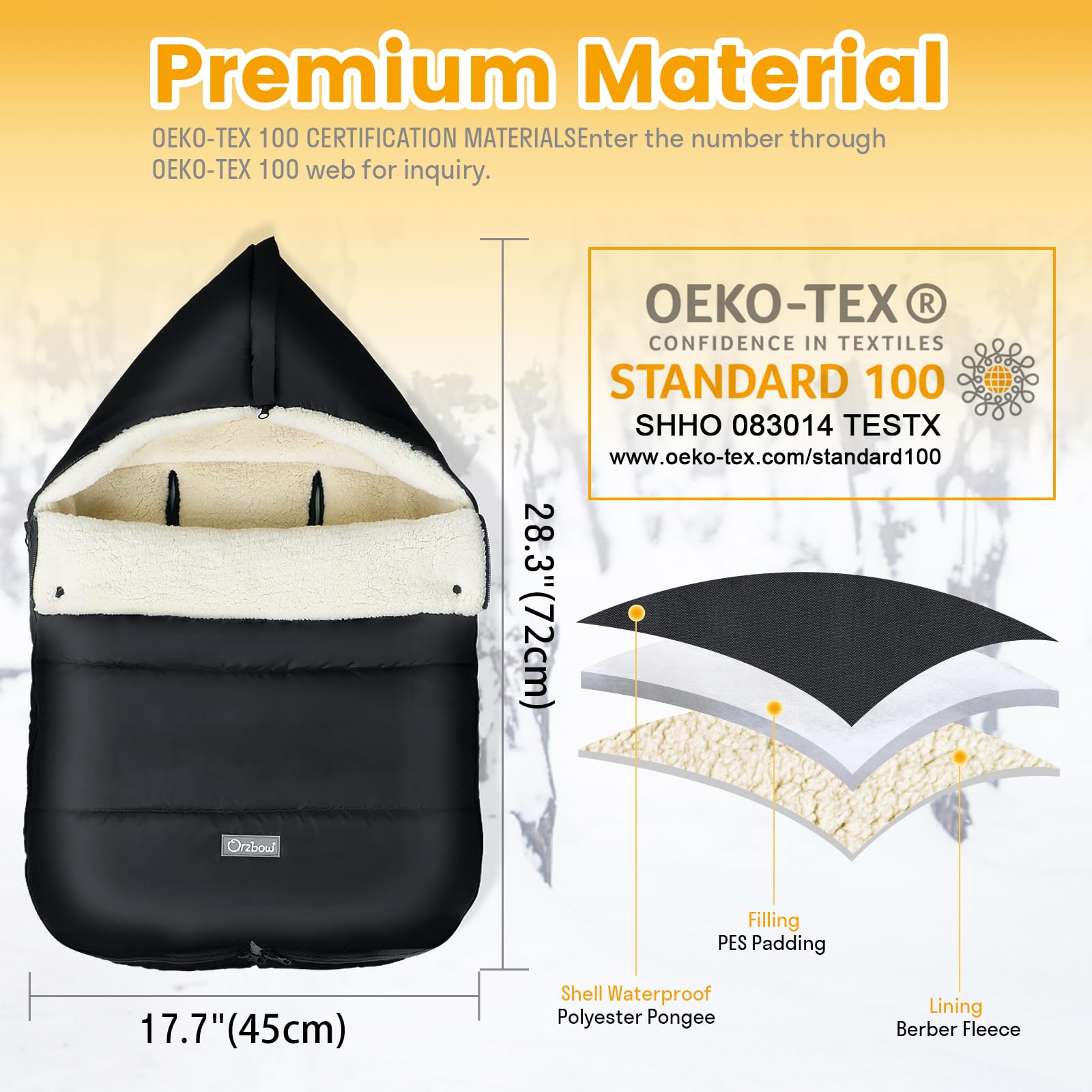 IvyWind two-way zipper enables quick diaper changes without exposing baby to cold