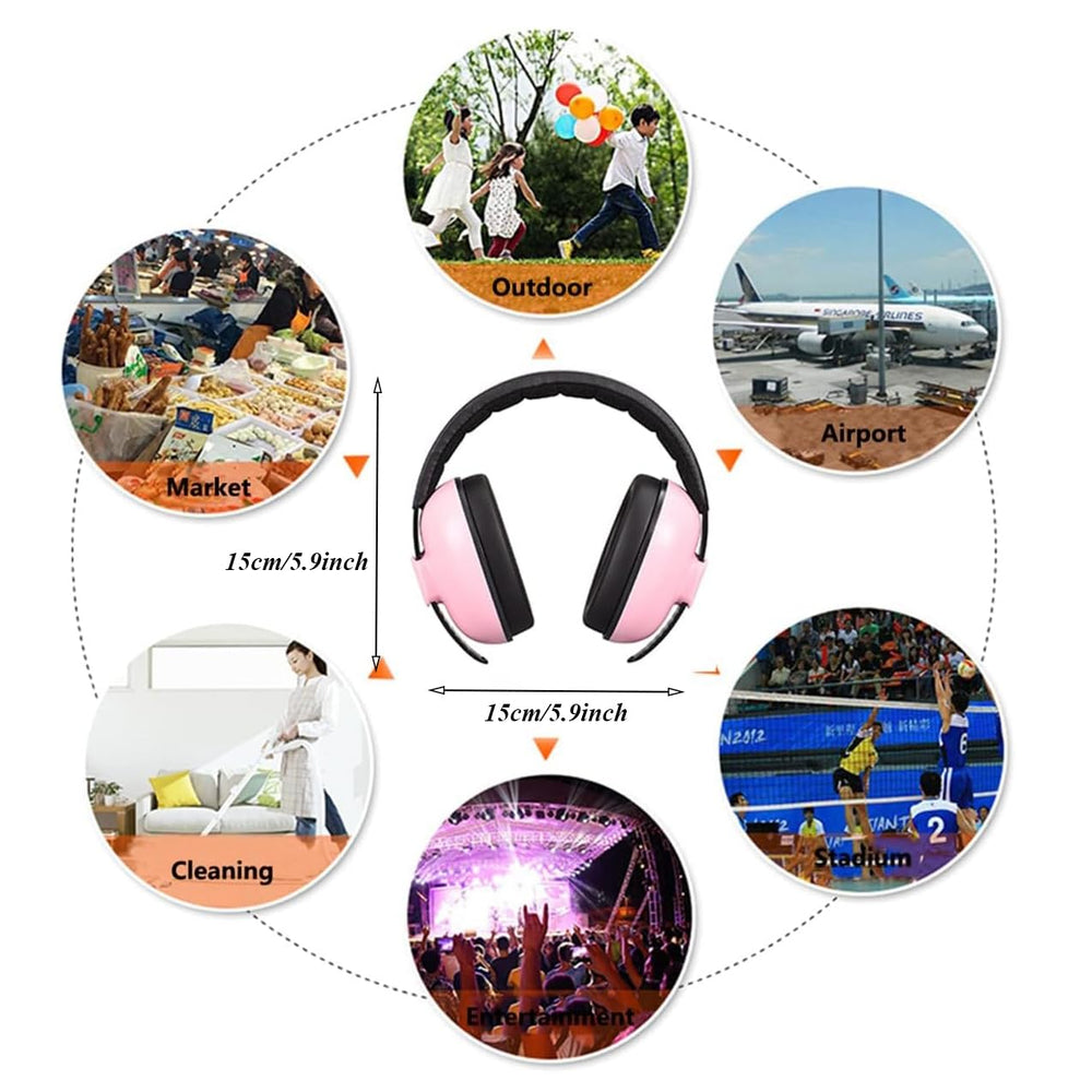Iwinna baby headphones are suitable for travel, flights, parks, and concerts.