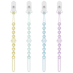 Iwooduubb silicone pacifier clip with one-piece beads for safety and ease of use