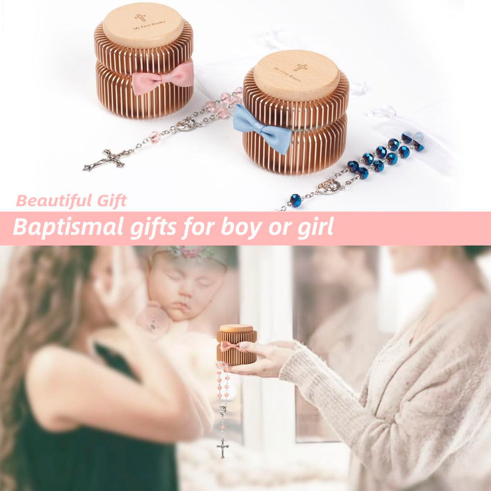 iwoohome baptism gift set bow decoration adds charming presentation for ceremonies