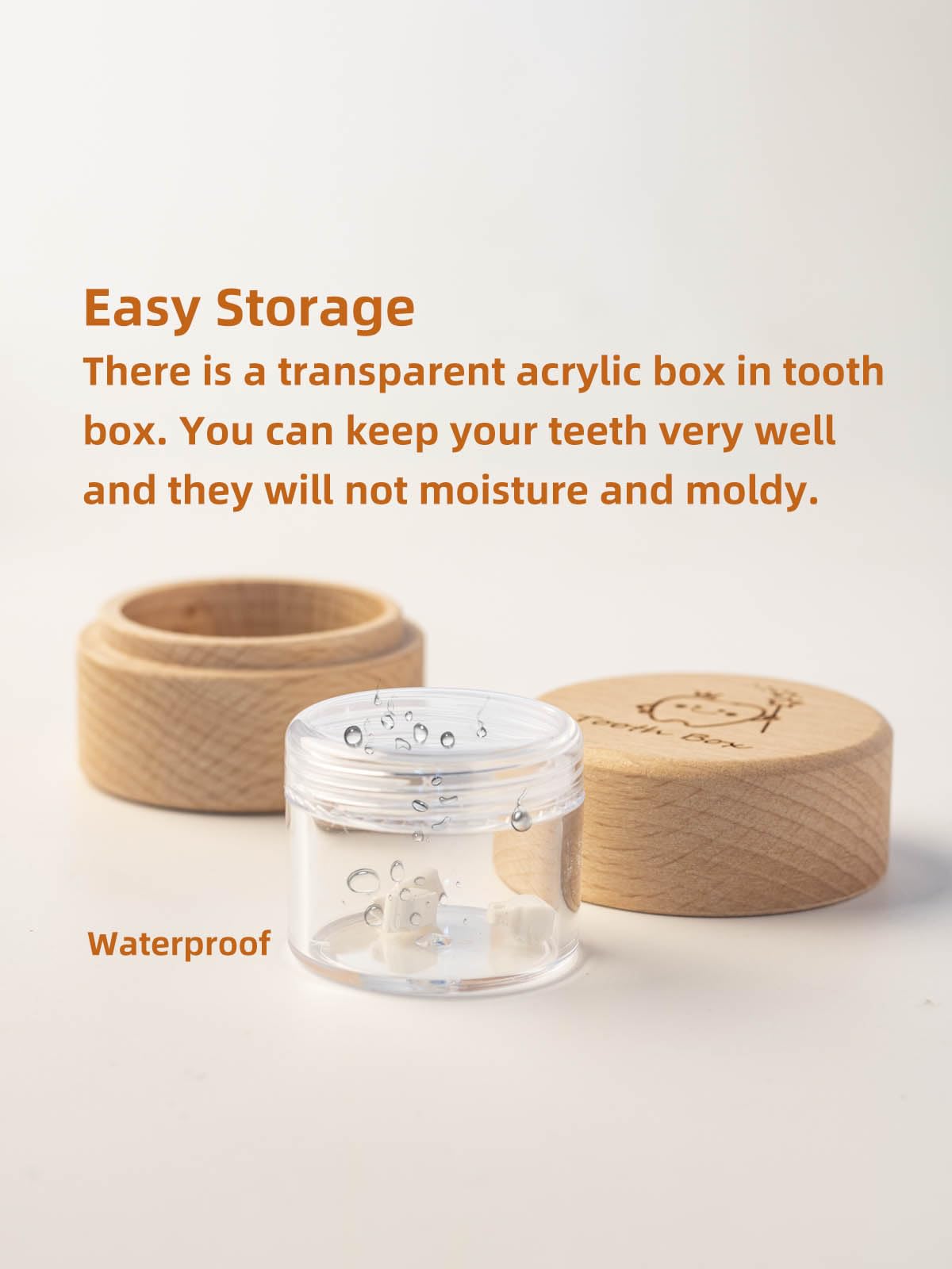 iwoohome tooth fairy box acrylic insert view stored teeth