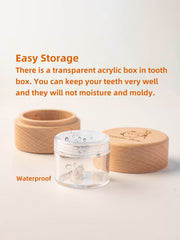 iwoohome tooth fairy box acrylic insert view stored teeth