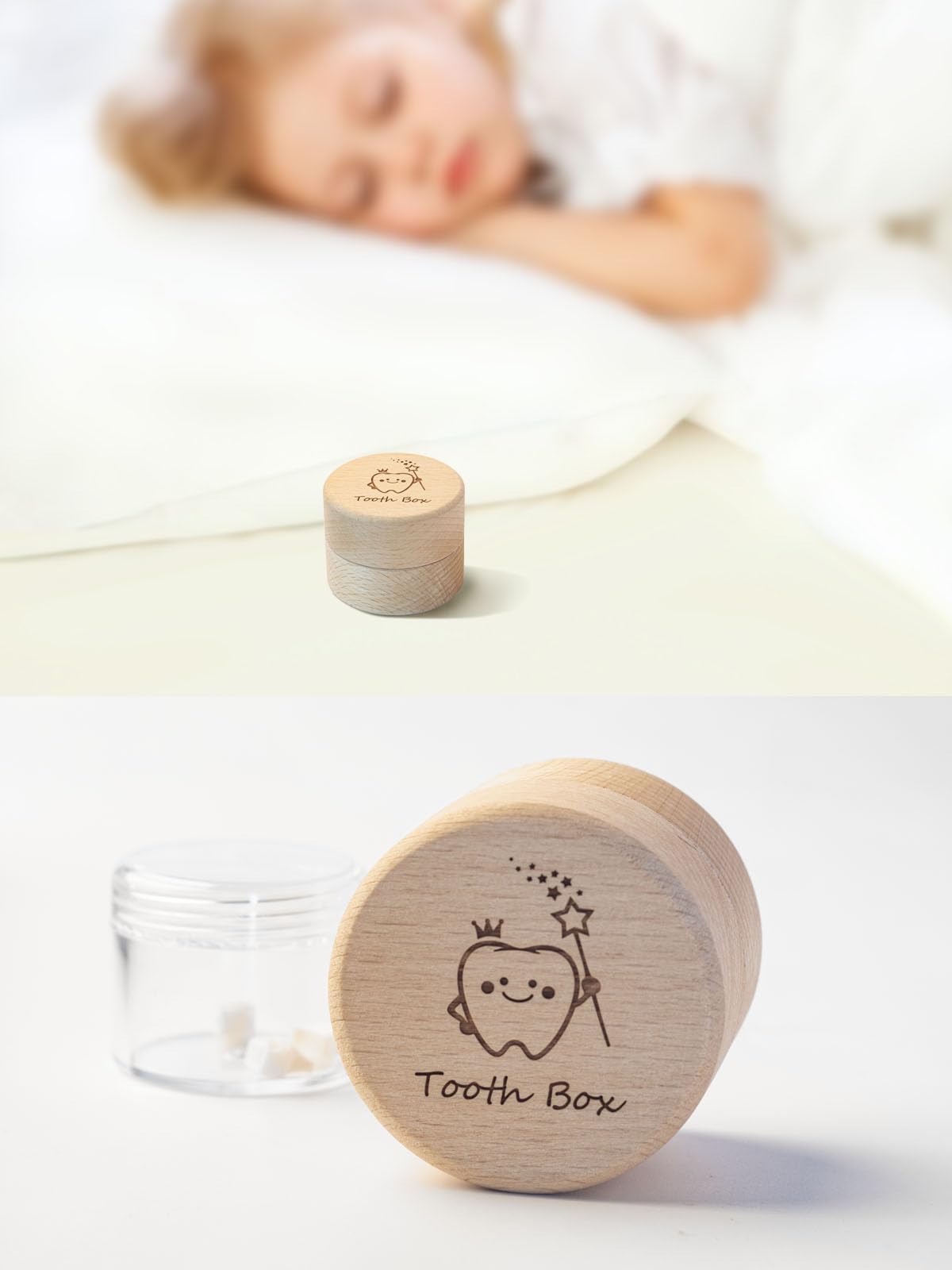 iwoohome tooth fairy box near pillow supports bedtime routine