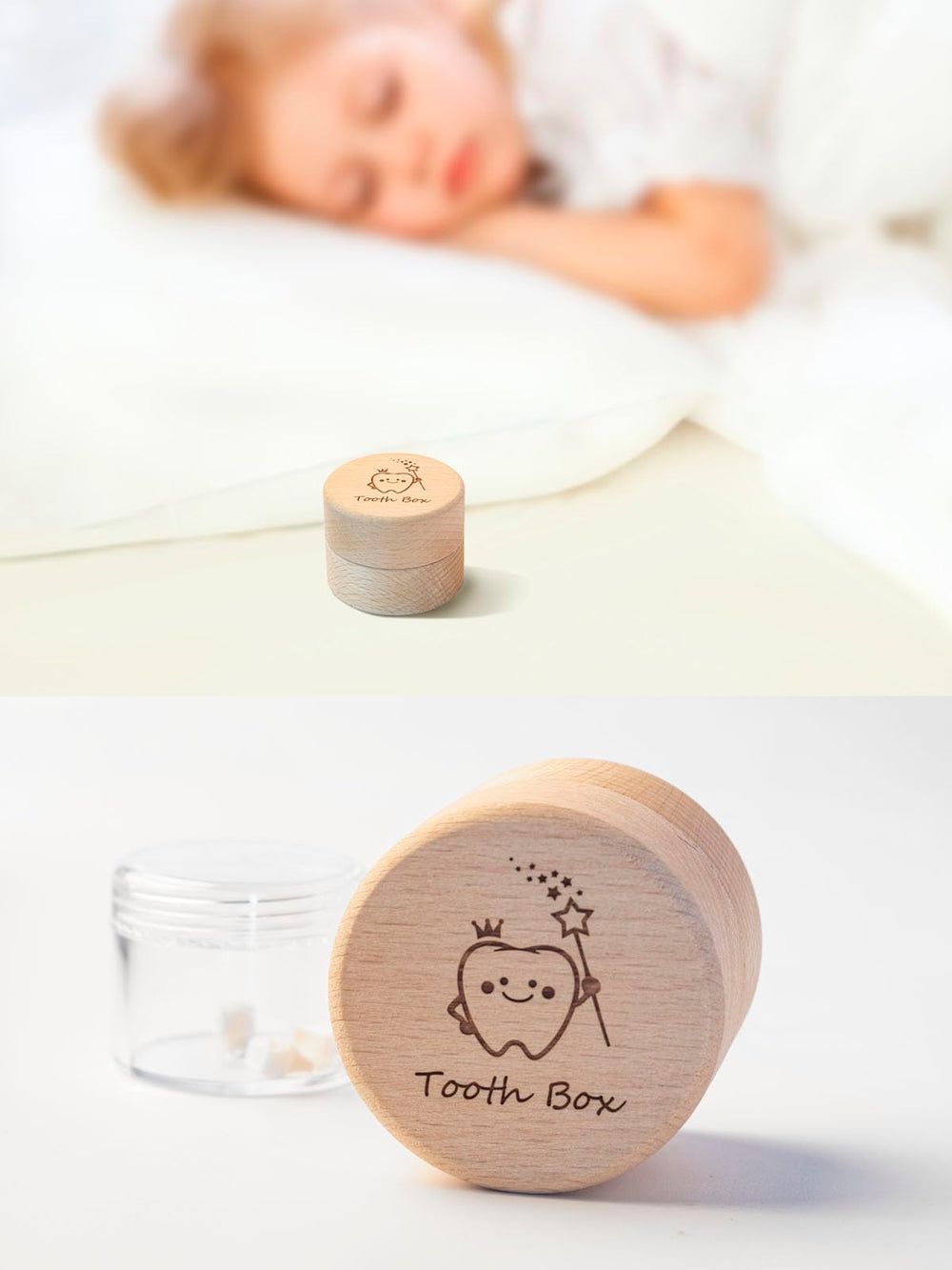 iwoohome tooth fairy box near pillow supports bedtime routine