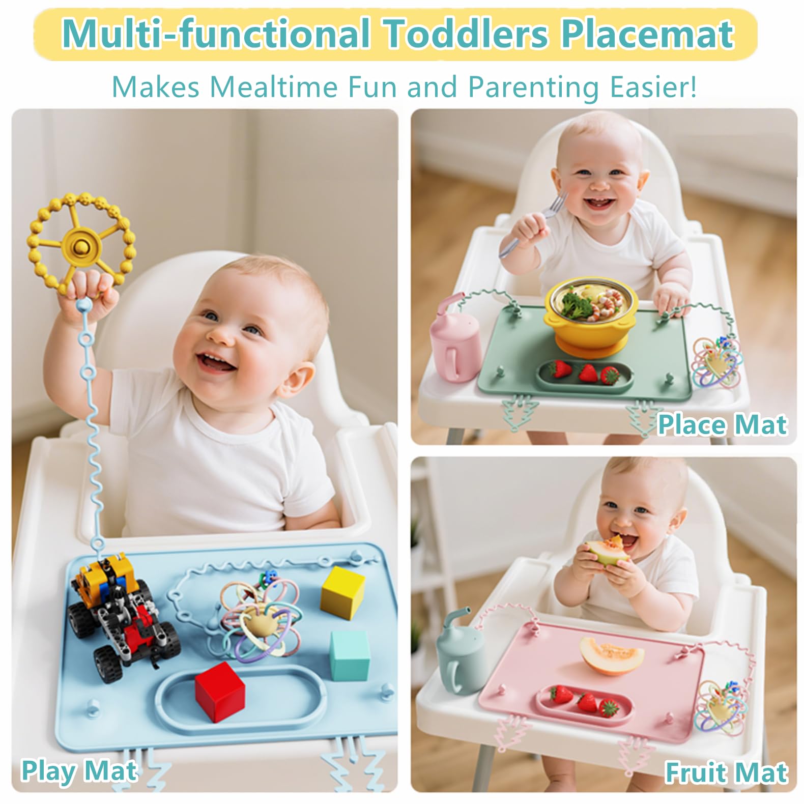 IYYI placemat is dishwasher safe for easy cleanup.