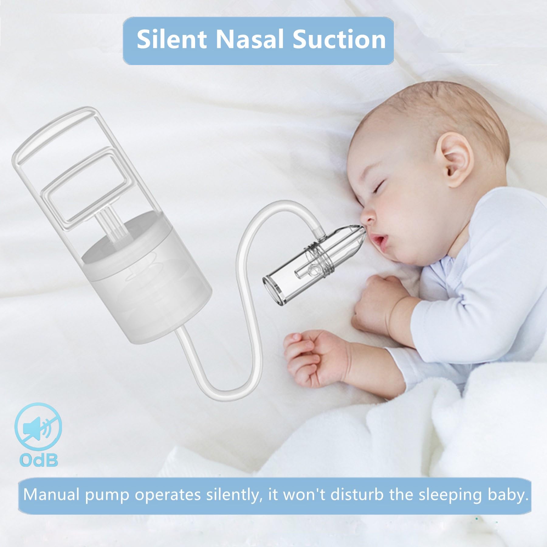 IYYI nasal aspirator compact design fits in a diaper bag for on-the-go use.