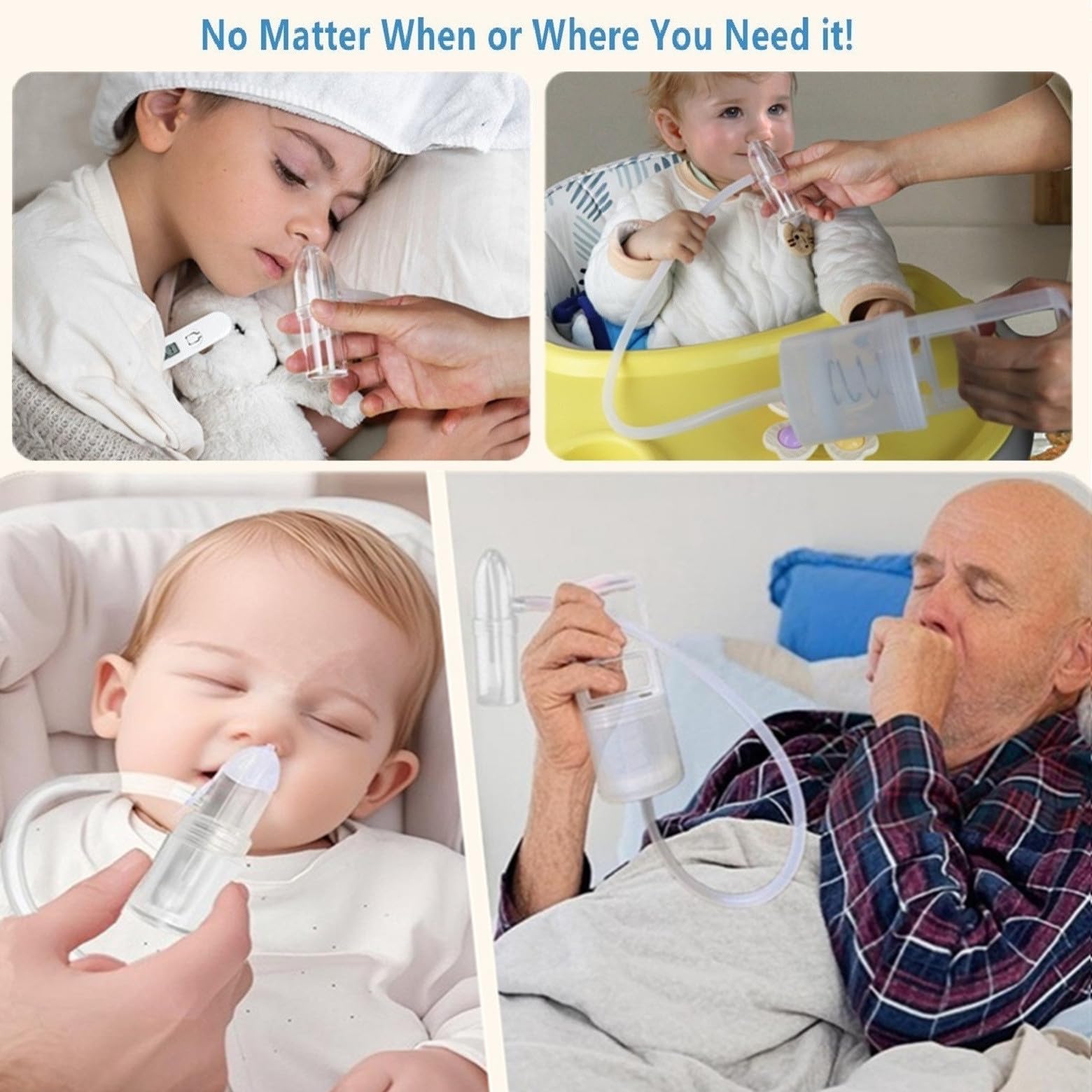 IYYI nasal aspirator ergonomic grip offers comfortable control for parents.