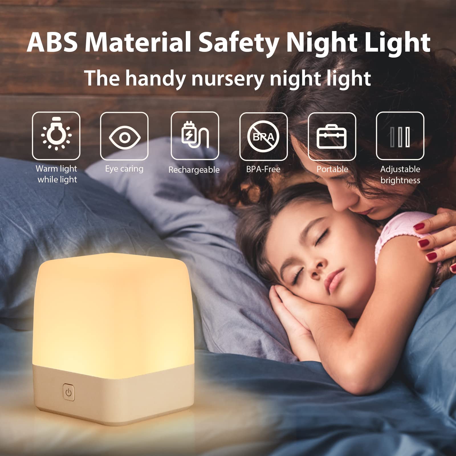 IZETIANZHE Kids Night Light brightness-memory feature helps consistent lighting.