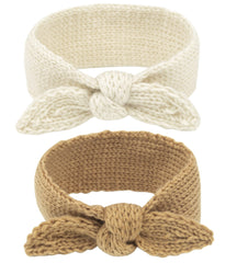 IZUS Turban Headband camel closeup shows soft knit ideal for newborn and toddler wear