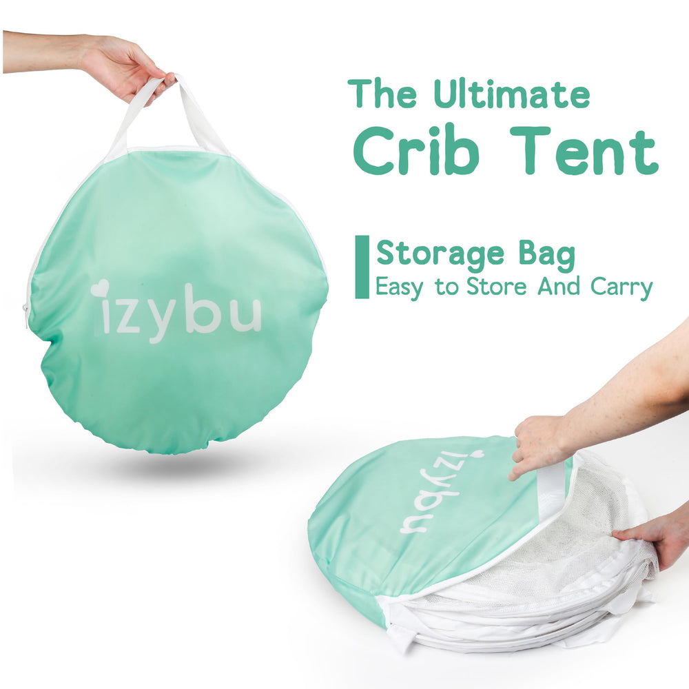 Izybu crib tent blocks insects and pets for undisturbed naps