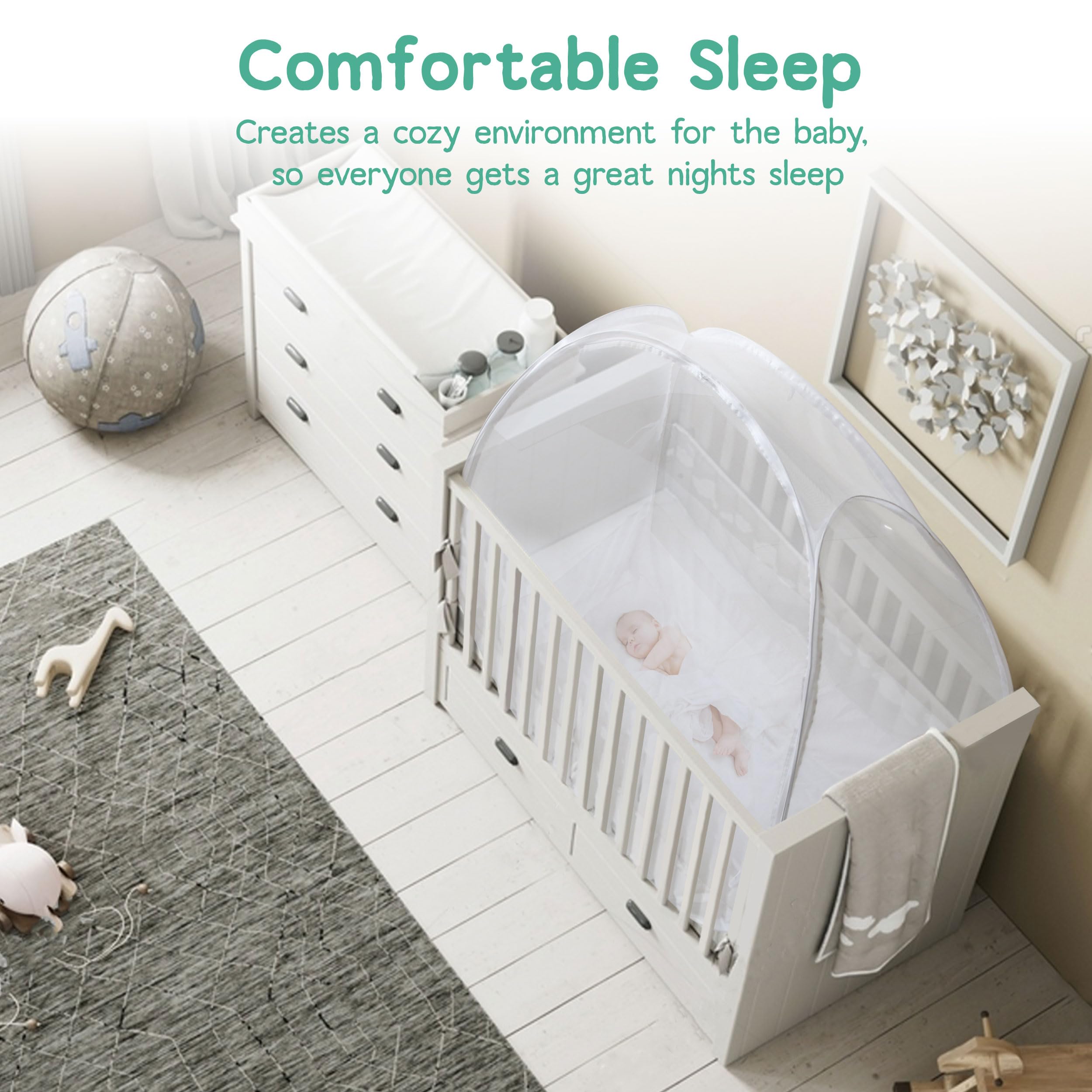 Izybu enclosed base with secure ties keeps baby inside safely