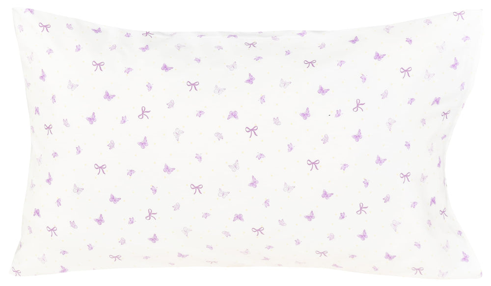 J-pinno Butterfly Bowknot Purple pillowcase for gentle night comfort