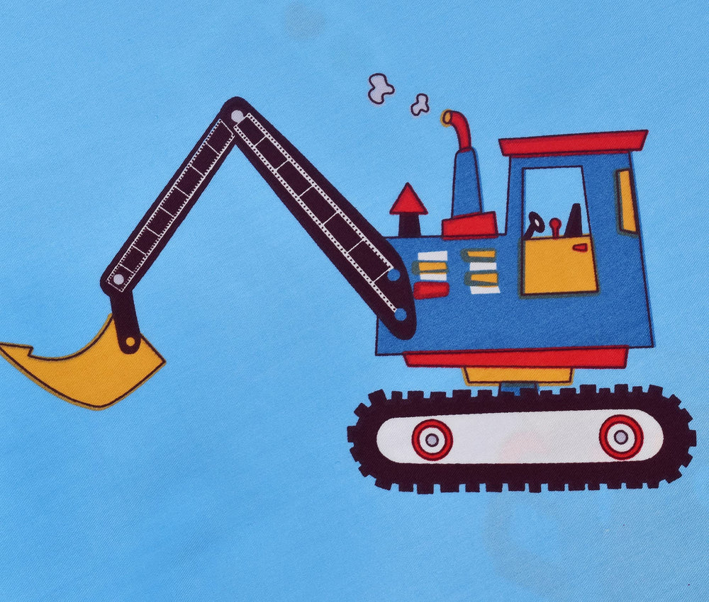 J-pinno Cars Vehicles Digger cotton close-up highlights durable, breathable fabric.
