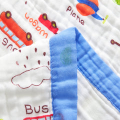J-pinno Reversible Cars Muslin Blanket showcases versatile styling choices.