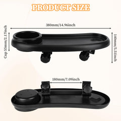 Jaarssho stroller snack tray with cup holder keeps drinks within reach during walks.
