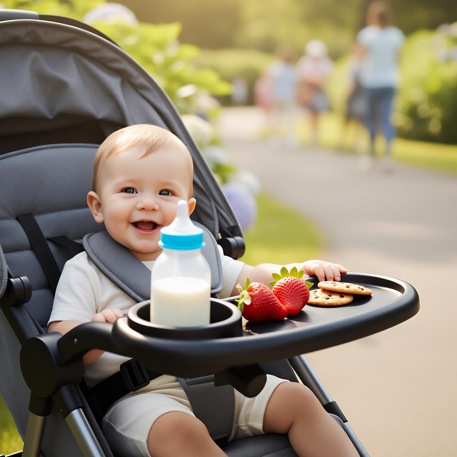 Jaarssho detachable accessories enhance grip and portability of the stroller tray.