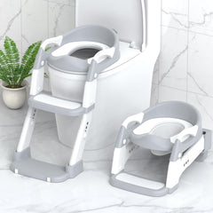 Jabaka Circle Potty Seat in 3-in-1 folded mode for compact storage.