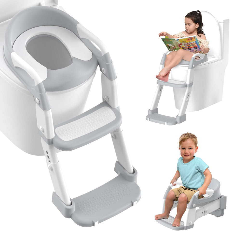 Jabaka Circle Potty Seat with ladder steps for safe toddler climbing.