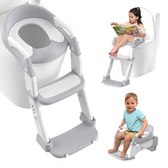 Jabaka Circle Potty Seat with ladder steps for safe toddler climbing.