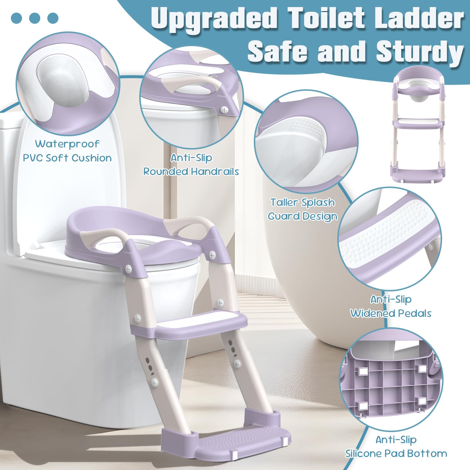 Jabaka Circle potty seat removable urinal eases post-use cleanup.