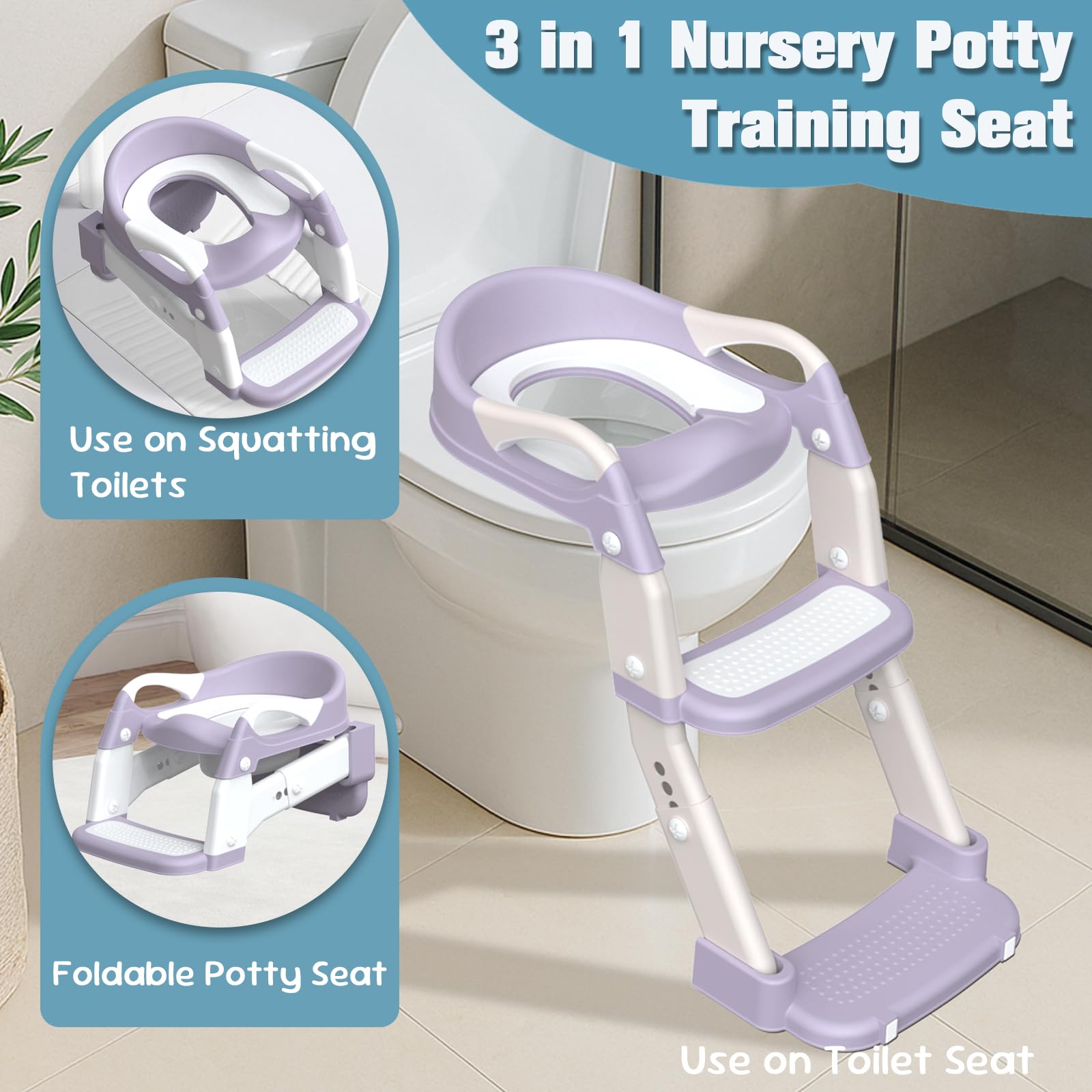 Jabaka Circle potty seat soft cushion enhances comfort for delicate skin.