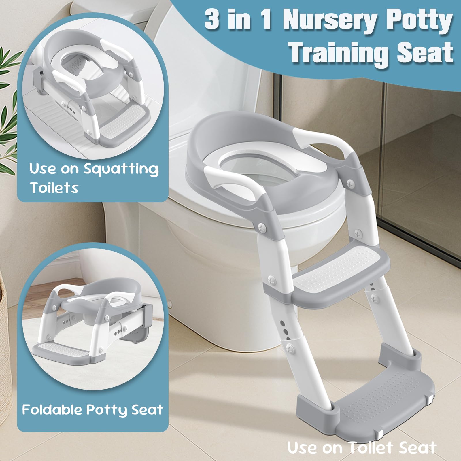 Jabaka Circle Potty Seat splash guard feature preventing spills.