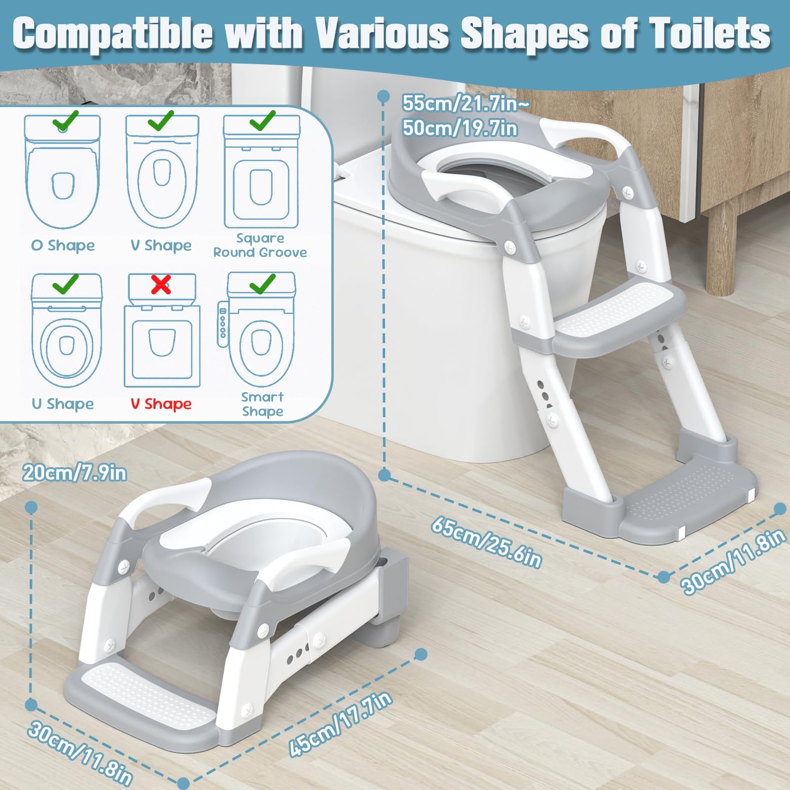 Jabaka Circle Potty Seat storage folded for easy transport.