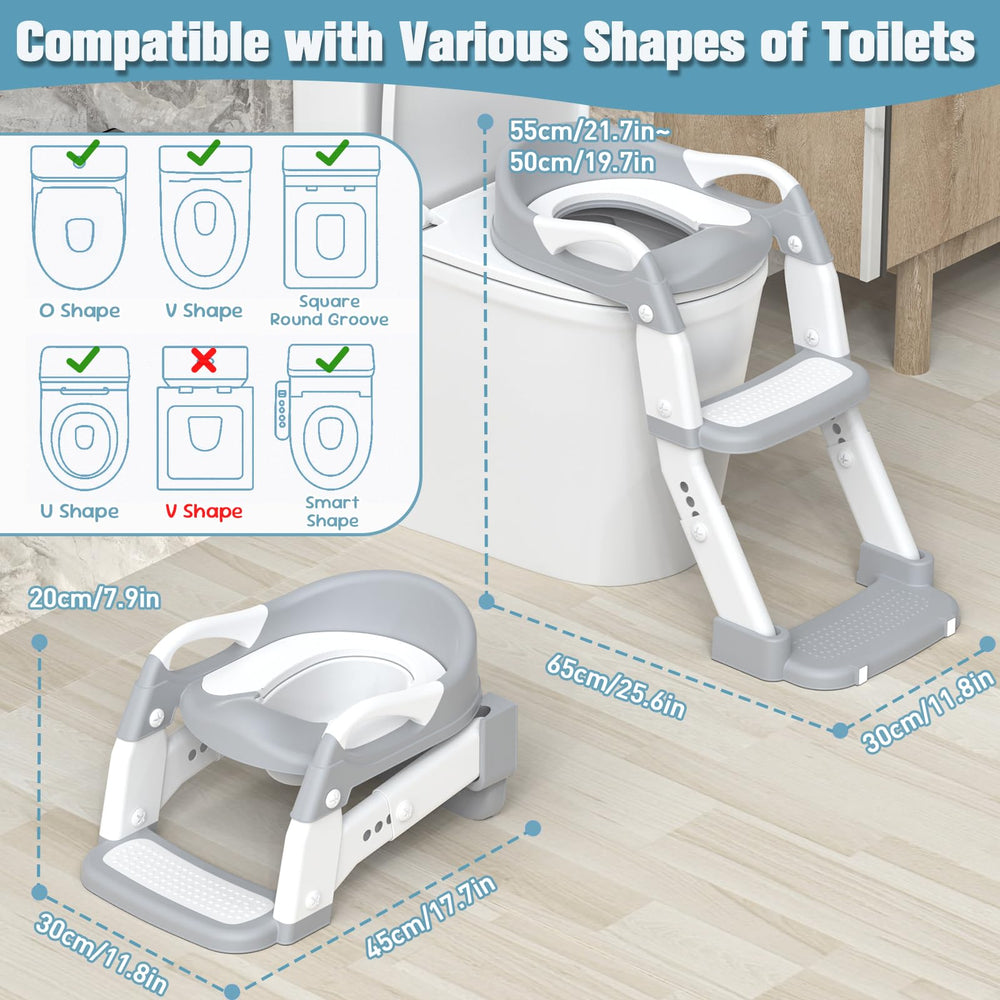 Jabaka Circle Potty Seat storage folded for easy transport.