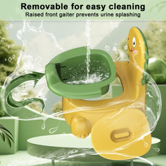 Jabaka Circle Potty yellow portable design suits car trips.