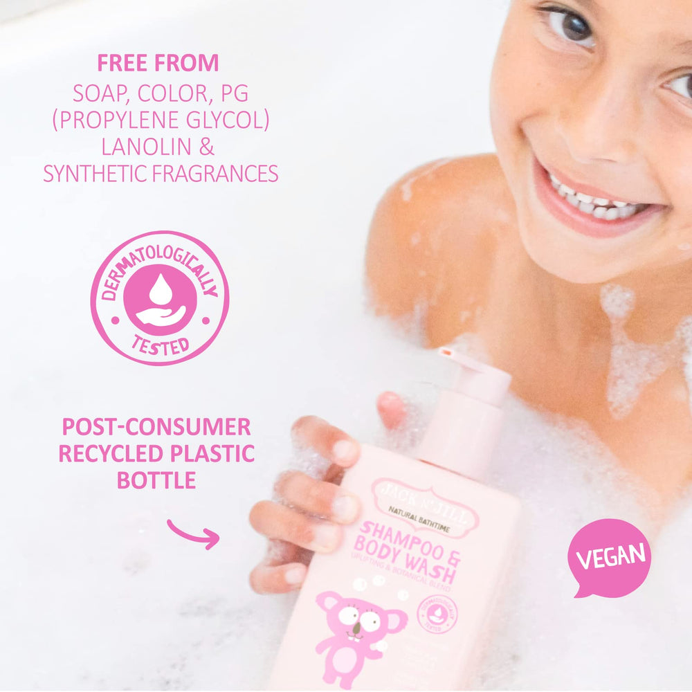 Jack N' Jill color-free icon signals safe, gentle cleansing for sensitive scalps