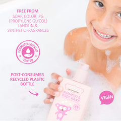 Jack N' Jill color-free icon signals safe, gentle cleansing for sensitive scalps