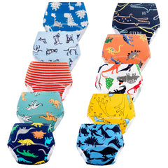 JackLoveBriefs potty training underwear 2-3T model wearing, soft cotton blend for gentle toddler comfort.