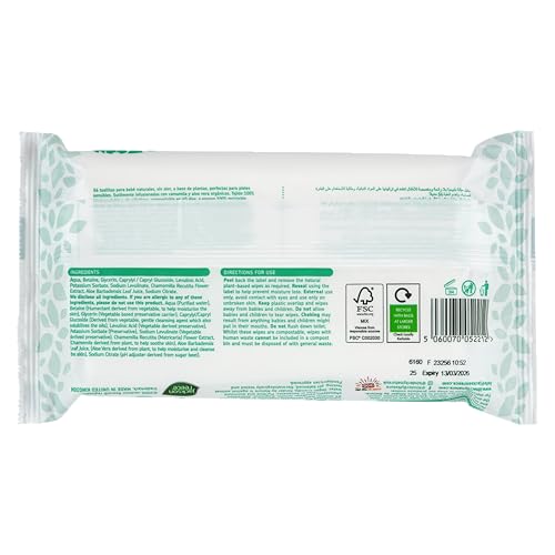 Jackson Reece Kinder by Nature biodegradable symbol close-up communicates compostable wipes.