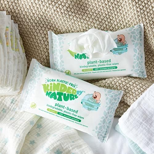 Jackson Reece Kinder by Nature plastic-free cloth on display underscores chlorine-free, compostable wipes.