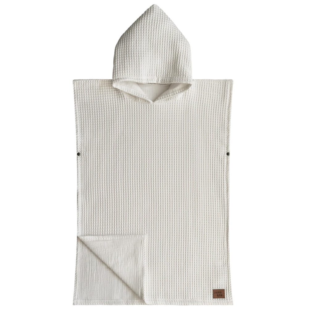 Jade&Kai hooded towel kids poncho snaps ready for quick drying after bath