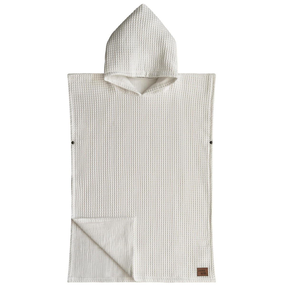 Jade&Kai hooded towel kids poncho snaps ready for quick drying after bath