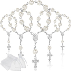 Jadive 30-piece baptism rosary beads set ideal for keepsakes and gift-giving during ceremonies