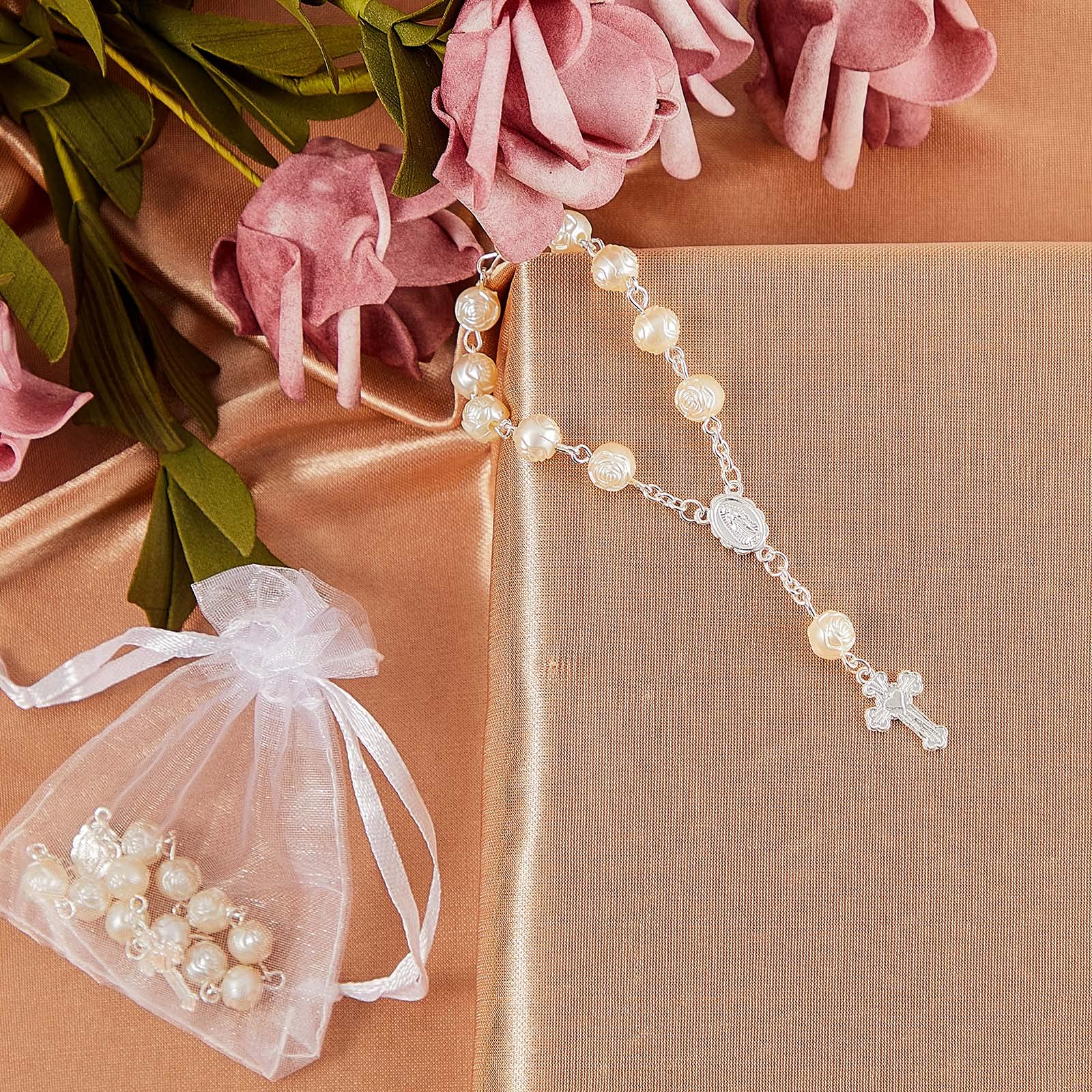 Jadive silver metal chain rosary is durable and rust-resistant for long-lasting keepsakes