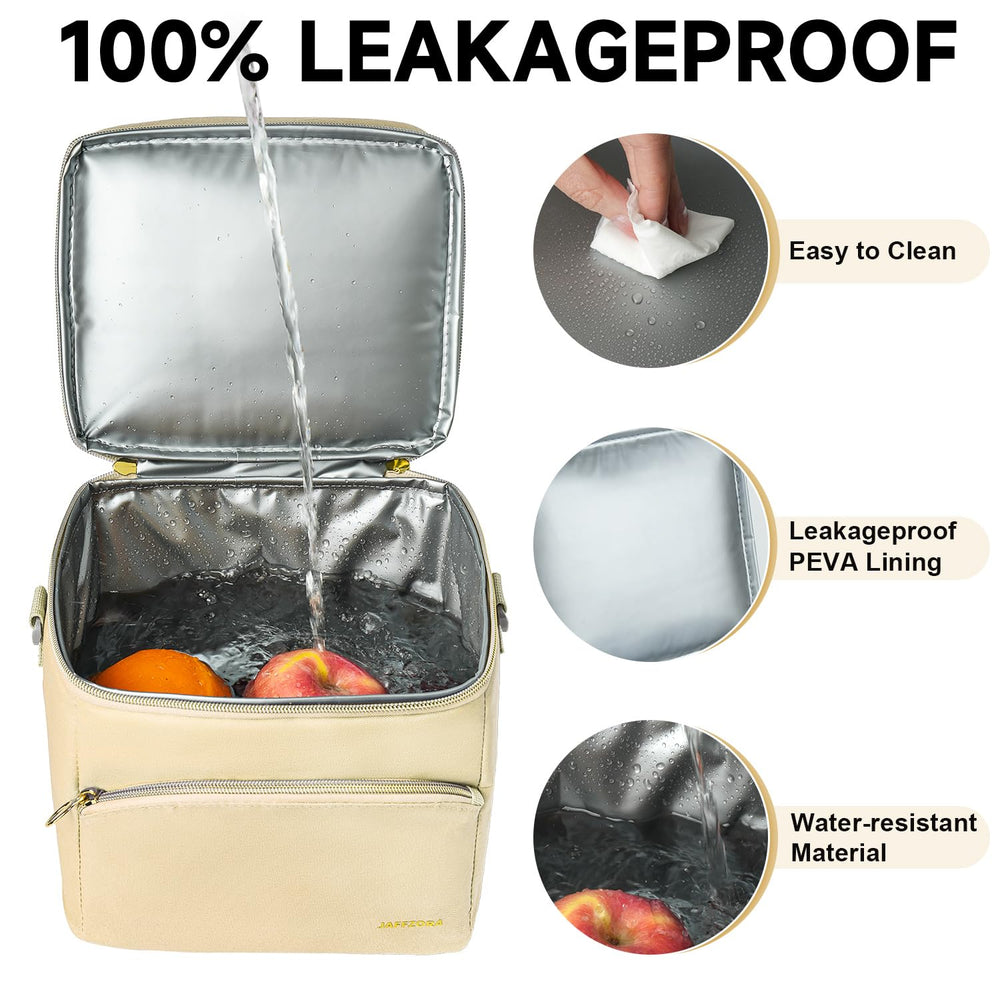 Jaffzora cooler bag with ice pack keeps bottles cold during busy days
