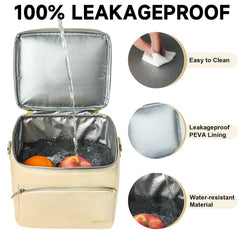 Jaffzora cooler bag with ice pack keeps bottles cold during busy days