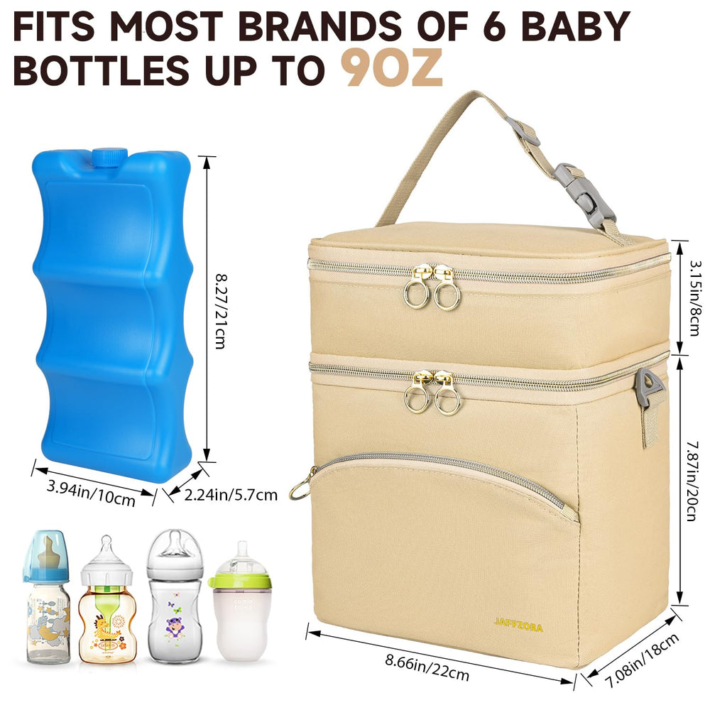 Jaffzora cooler bag front pocket stores phone and small items on the go