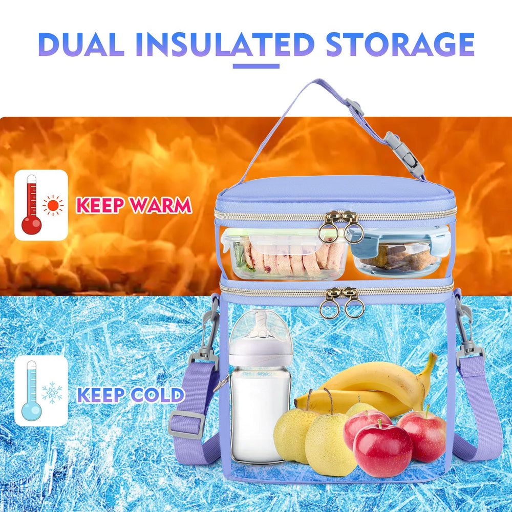Jaffzora ice pack included helps maintain cool temps during commutes.