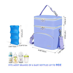 Jaffzora stroller attachment and top handle enable hands-free carrying.