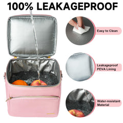 Jaffzora cooler includes ice pack to help maintain cold temps.