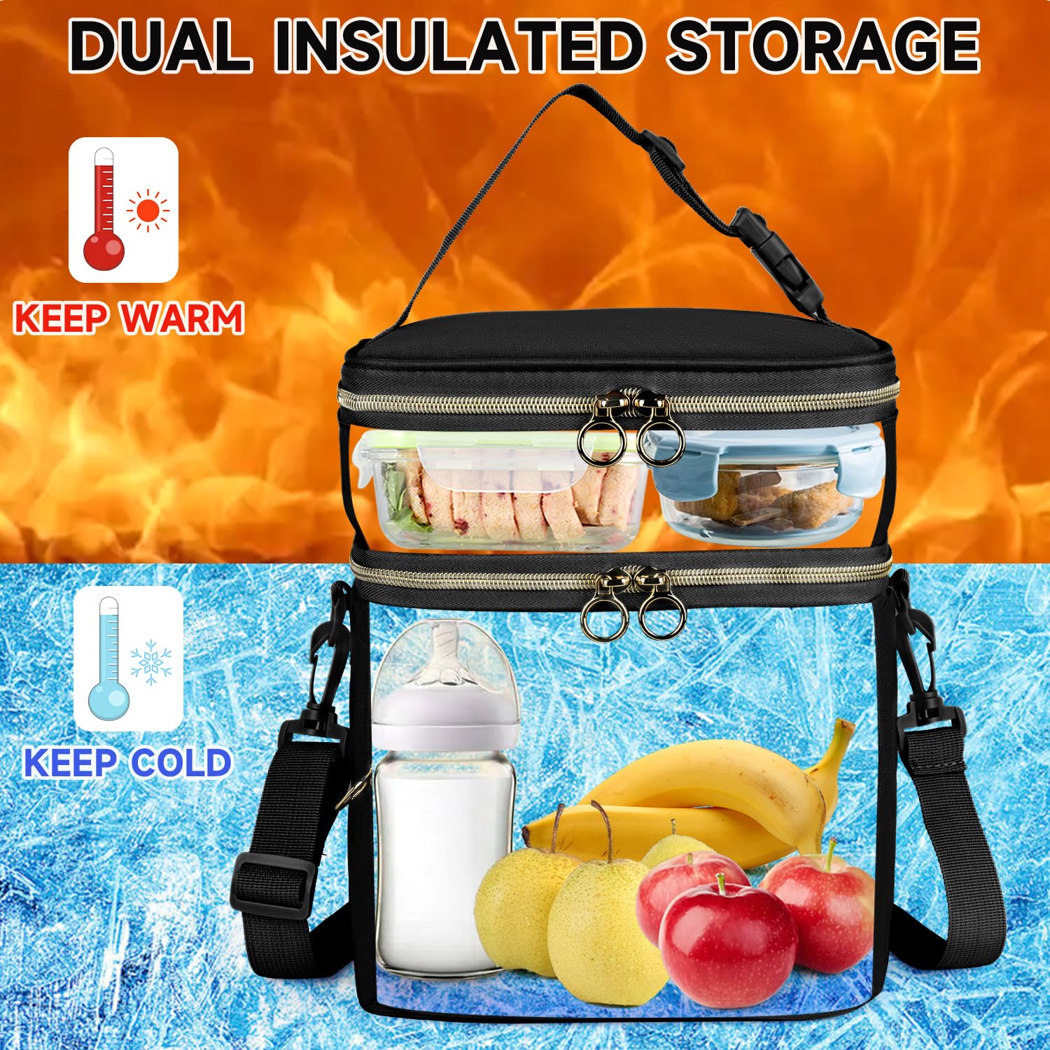 Jaffzora breastmilk cooler ice pack helps maintain cool temperature during transport