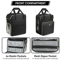 Jaffzora carrying case bottom-mesh-pocket keeps accessories neatly organized